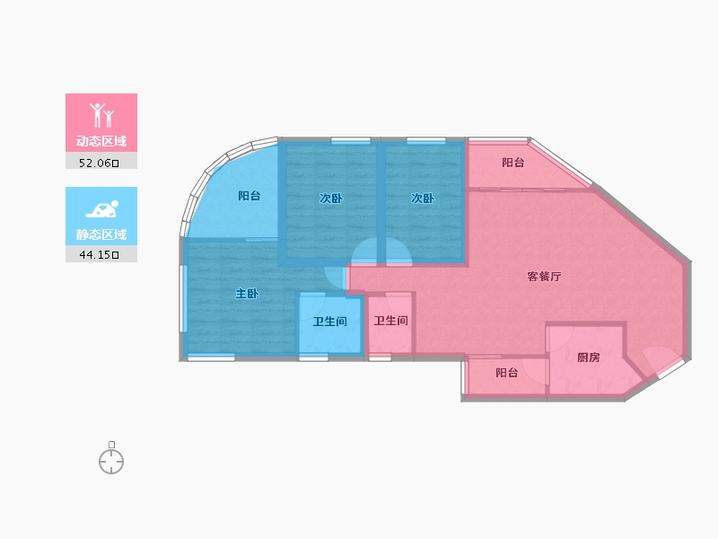 广东省-深圳市-锦绣花园四期-86.41-户型库-动静分区