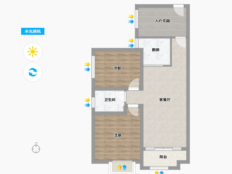 广东省-深圳市-华府国际-64.60-户型库-采光通风