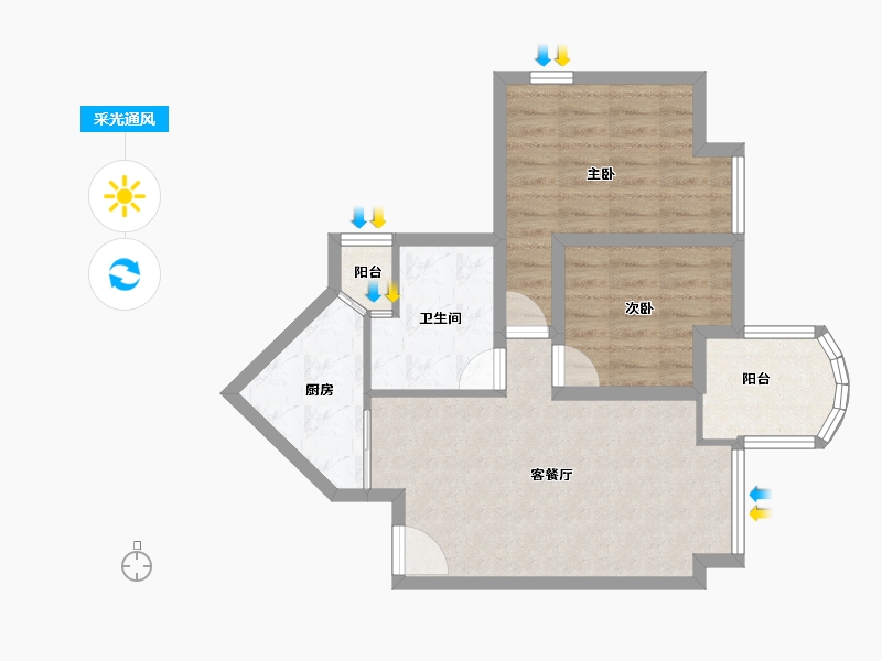 广东省-深圳市-星海名城（二期）-61.12-户型库-采光通风