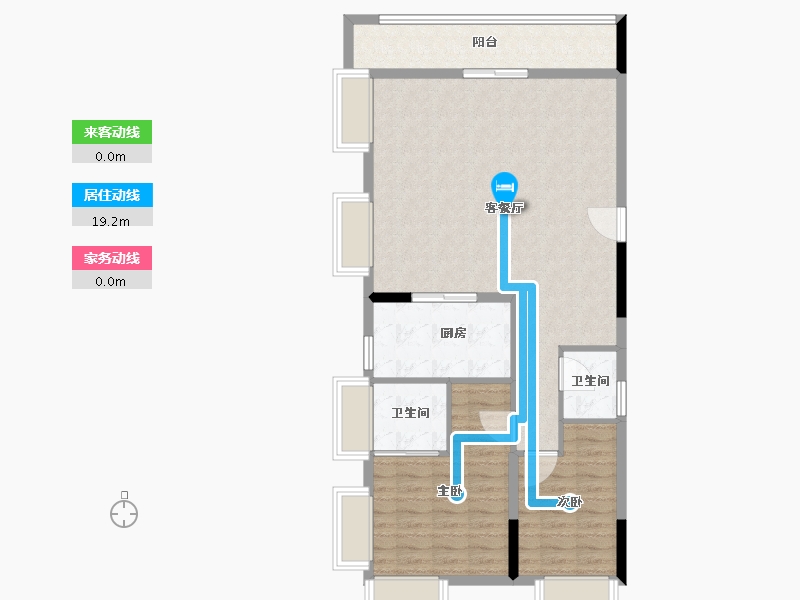 湖北省-武汉市-中国电建地产·汉口公馆-92.00-户型库-动静线