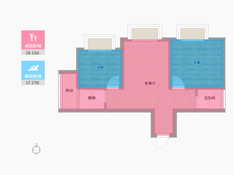 广东省-深圳市-翠竹苑-39.03-户型库-动静分区