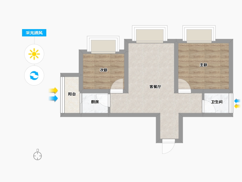 广东省-深圳市-翠竹苑-39.03-户型库-采光通风