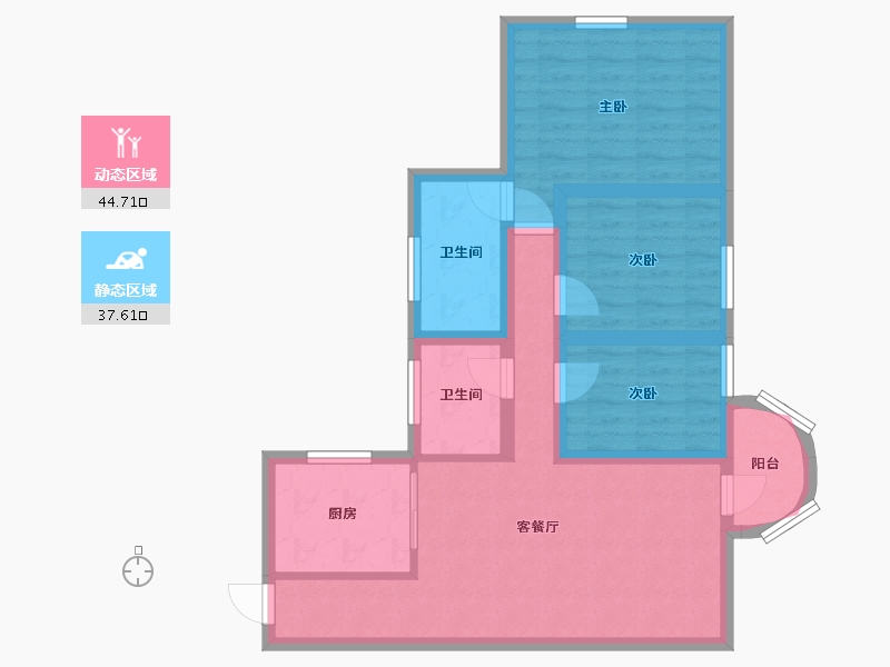 广东省-深圳市-海岸明珠-72.15-户型库-动静分区