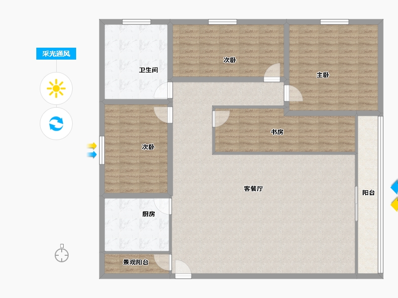 广东省-深圳市-玉岭花园-153.25-户型库-采光通风