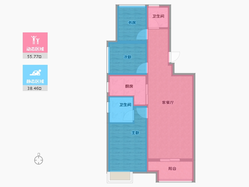 江苏省-徐州市-保利云上-84.01-户型库-动静分区