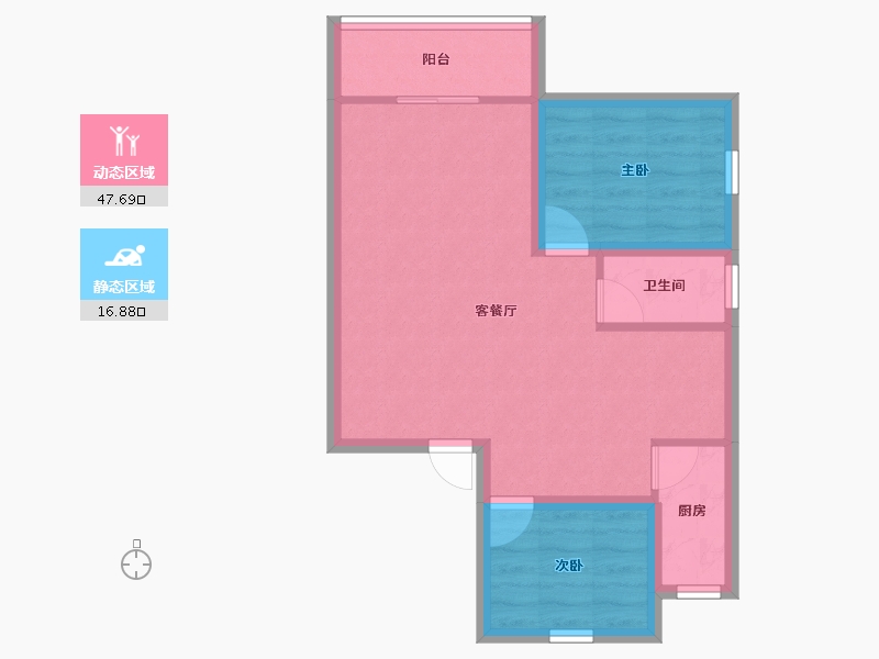 广东省-深圳市-翠雅居-57.59-户型库-动静分区