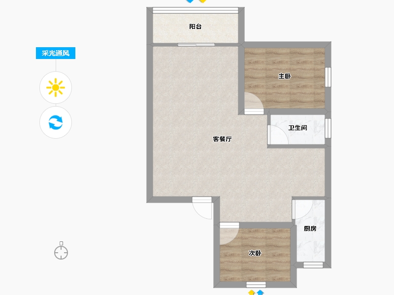 广东省-深圳市-翠雅居-57.59-户型库-采光通风