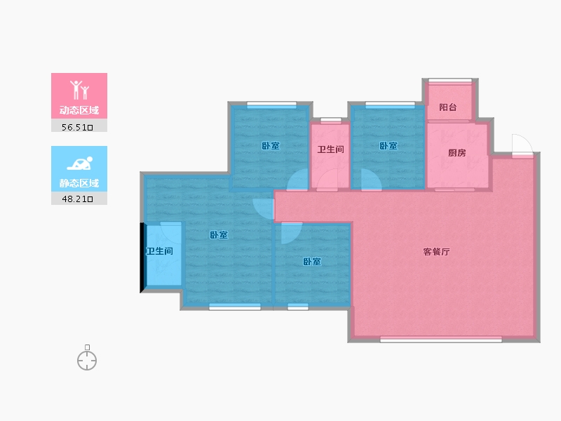 四川省-成都市-邦泰熙华天骄-95.95-户型库-动静分区