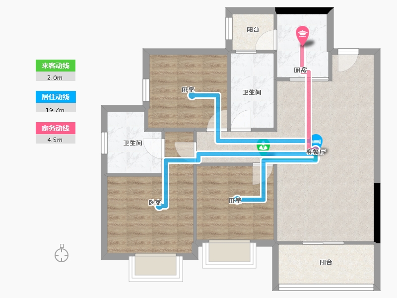 广东省-惠州市-鑫洲湖心岛1号-79.95-户型库-动静线