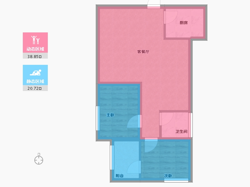 广东省-深圳市-汇鑫花园-52.86-户型库-动静分区