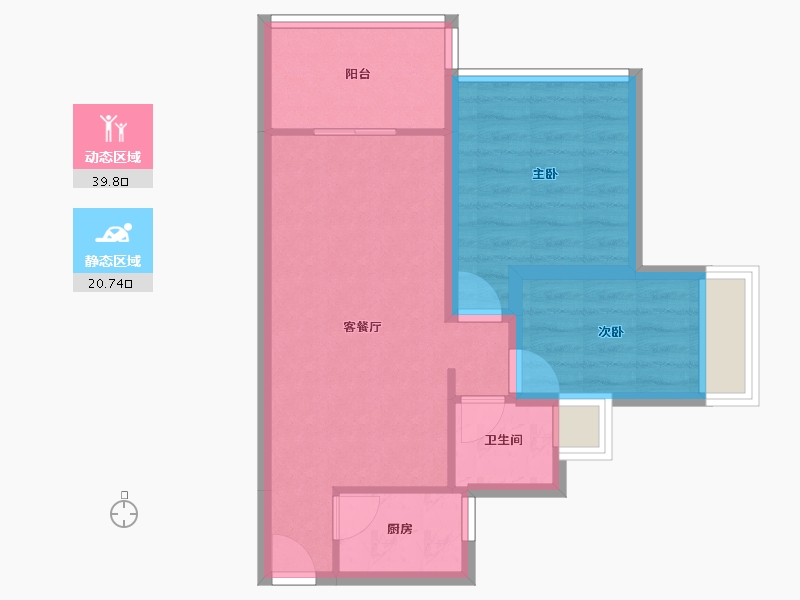 广东省-深圳市-阳光花地苑-53.55-户型库-动静分区