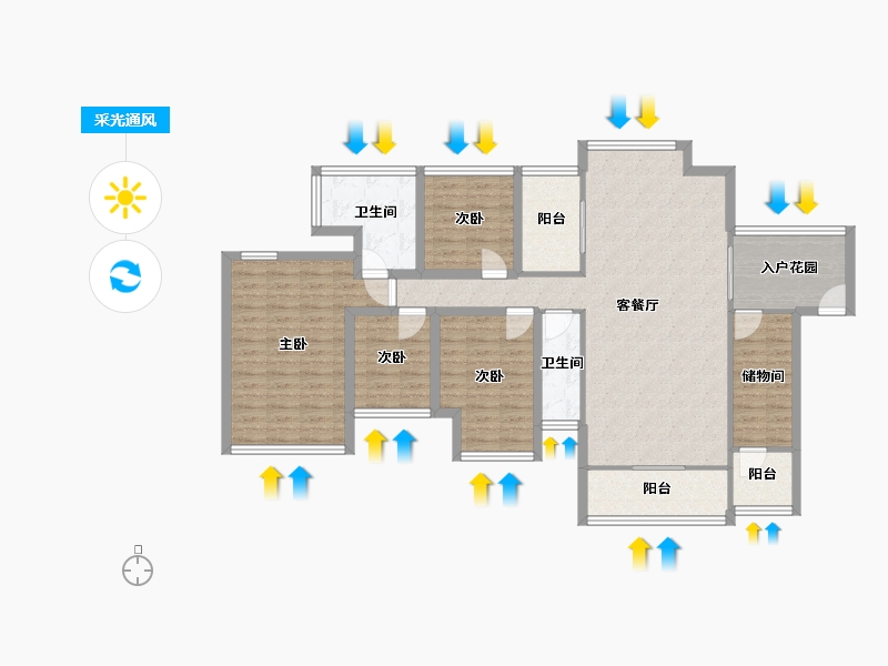 广东省-深圳市-星河时代-118.92-户型库-采光通风