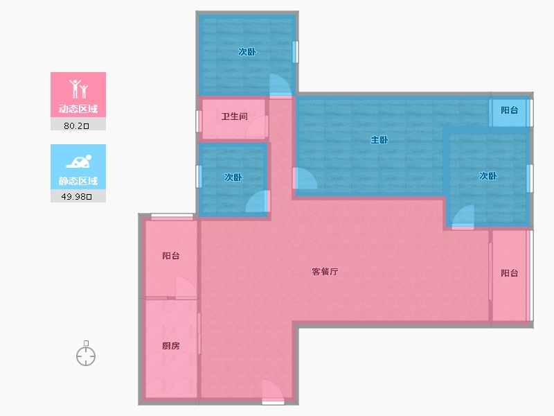 广东省-深圳市-鸿隆世纪广场C座-116.80-户型库-动静分区