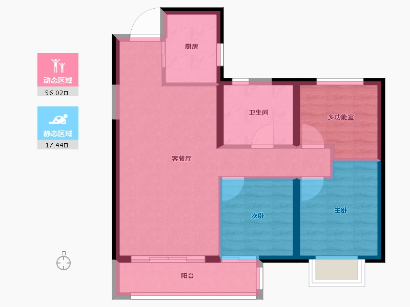 新疆维吾尔自治区-乌鲁木齐市-米东区-65.67-户型库-动静分区