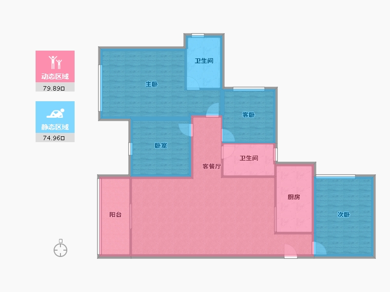 广东省-深圳市-星河银湖谷-141.08-户型库-动静分区