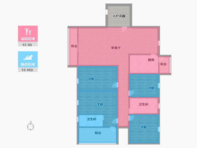 广东省-深圳市-御府名筑-112.00-户型库-动静分区