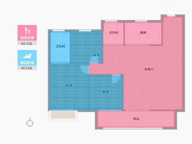 陕西省-西安市-天地源棠颂坊-101.49-户型库-动静分区