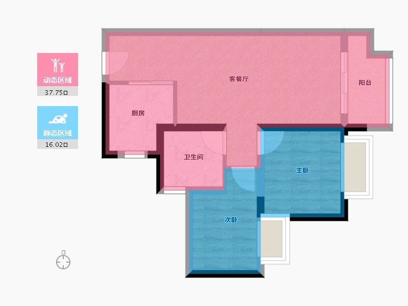 广东省-珠海市-粤海拾桂府-47.05-户型库-动静分区