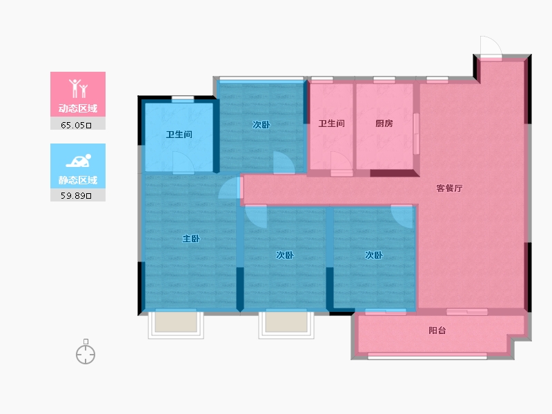 安徽省-马鞍山市-姑溪晓著-112.34-户型库-动静分区