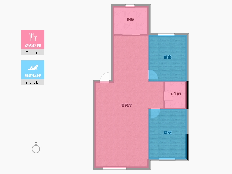 吉林省-长春市-新龙·新安九里-81.38-户型库-动静分区