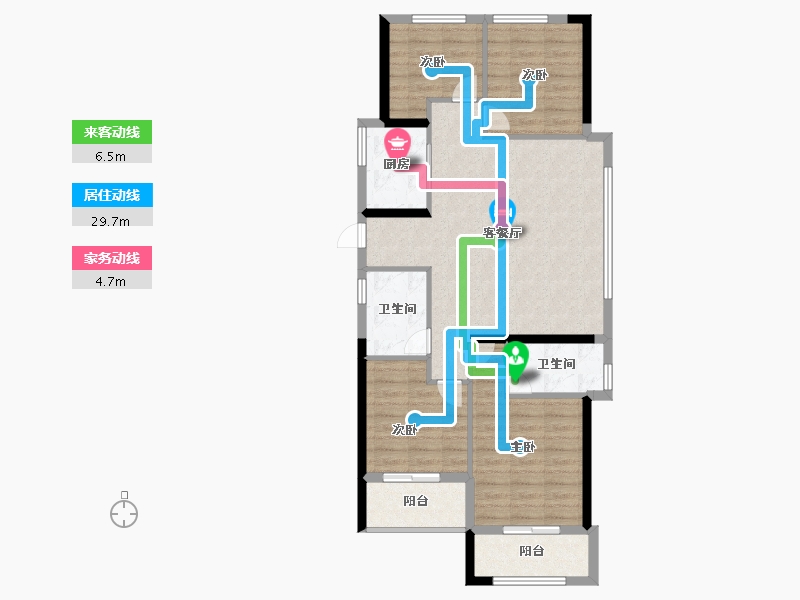 福建省-福州市-龙旺闽越水镇-91.00-户型库-动静线