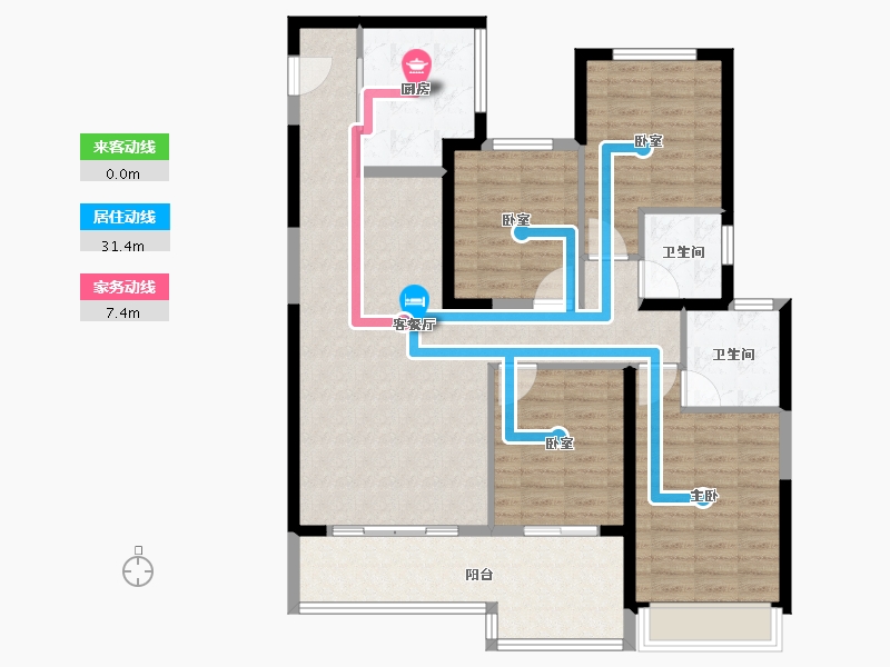 河南省-郑州市-信达天樾九章-114.40-户型库-动静线