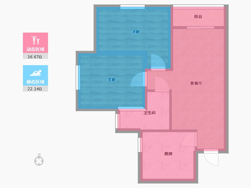 广东省-深圳市-缤纷时代家园-51.72-户型库-动静分区