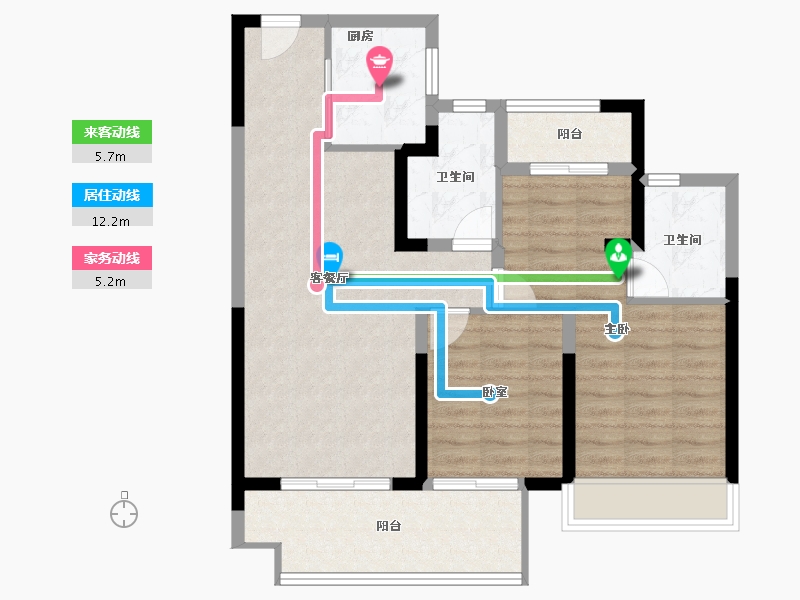 河南省-洛阳市-浩德伊河湾-80.13-户型库-动静线