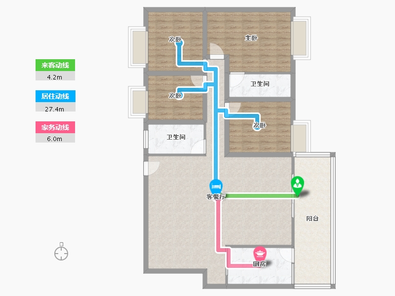 广东省-深圳市-听涛雅苑一期-123.67-户型库-动静线