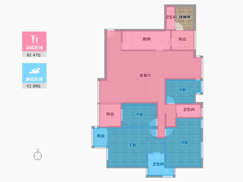 广东省-深圳市-锦绣花园四期-134.17-户型库-动静分区