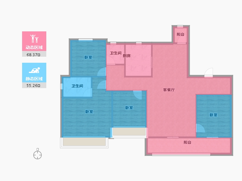 浙江省-杭州市-建发云启之江-112.85-户型库-动静分区