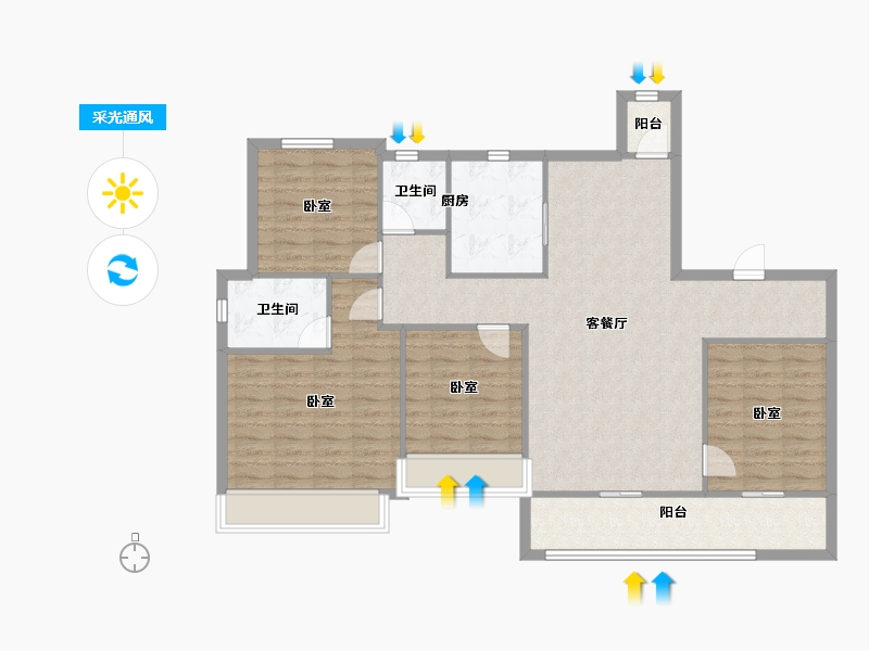 浙江省-杭州市-建发云启之江-112.85-户型库-采光通风