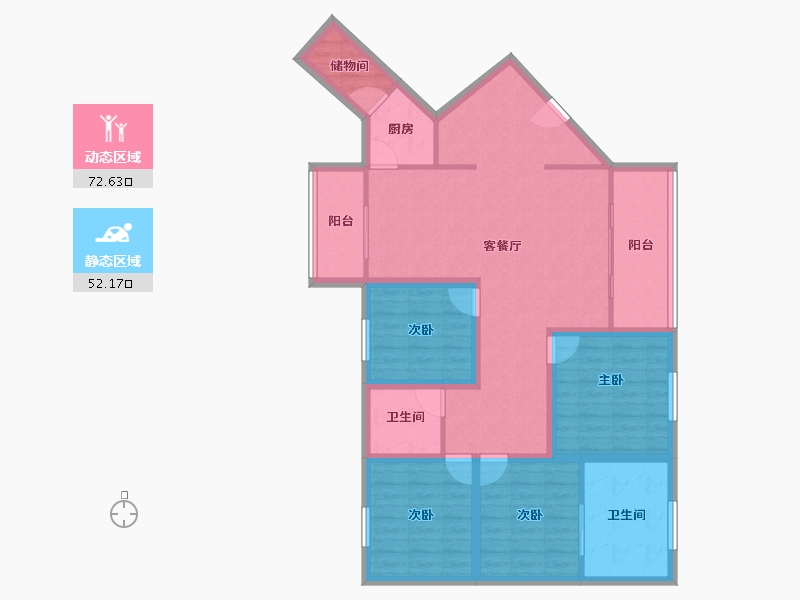 广东省-深圳市-锦绣江南一二三期-111.41-户型库-动静分区