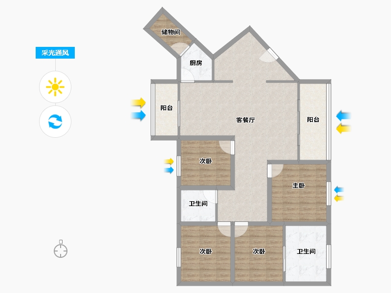 广东省-深圳市-锦绣江南一二三期-111.41-户型库-采光通风