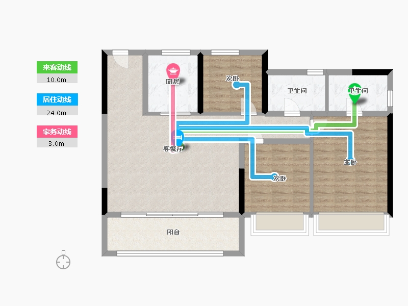 江苏省-南京市-弘阳·云玥美著-94.00-户型库-动静线