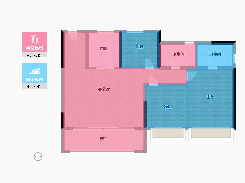 江苏省-南京市-弘阳·云玥美著-94.00-户型库-动静分区