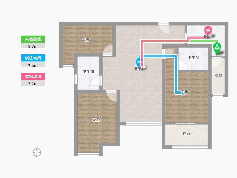 广东省-深圳市-世纪春城四期-88.03-户型库-动静线