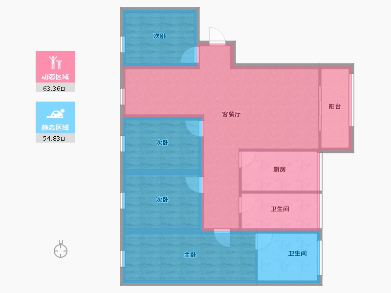 广东省-深圳市-欧意轩花园-105.52-户型库-动静分区