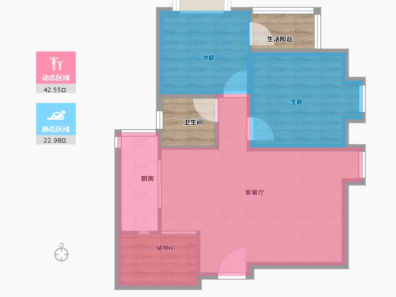 广东省-深圳市-时代骄子大厦-65.50-户型库-动静分区