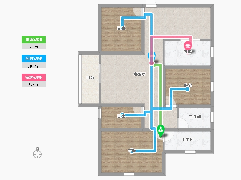 广东省-深圳市-银雅居-98.00-户型库-动静线