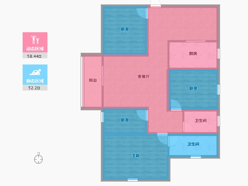 广东省-深圳市-银雅居-98.00-户型库-动静分区