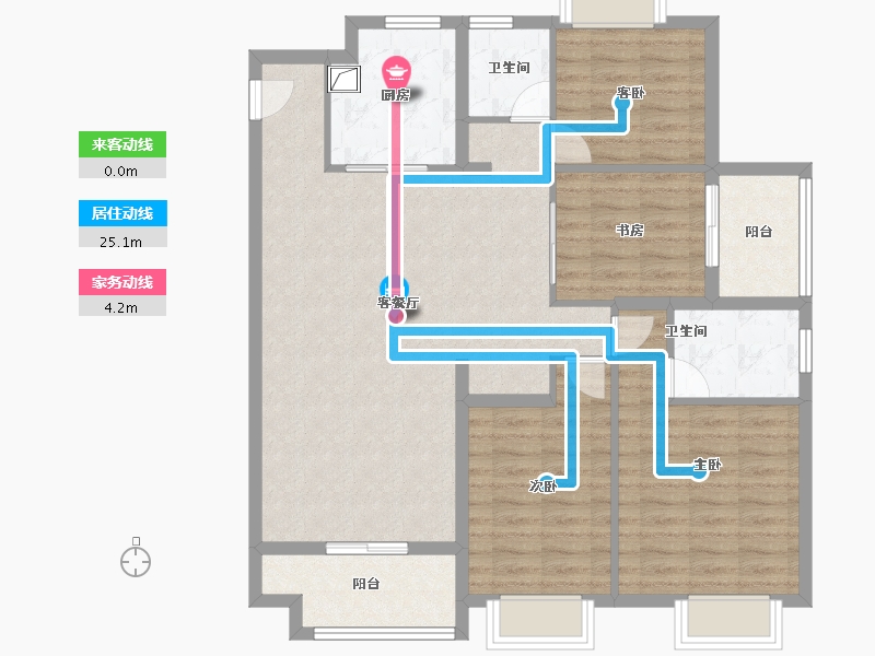 江苏省-南京市-华侨城翡翠天域-108.00-户型库-动静线