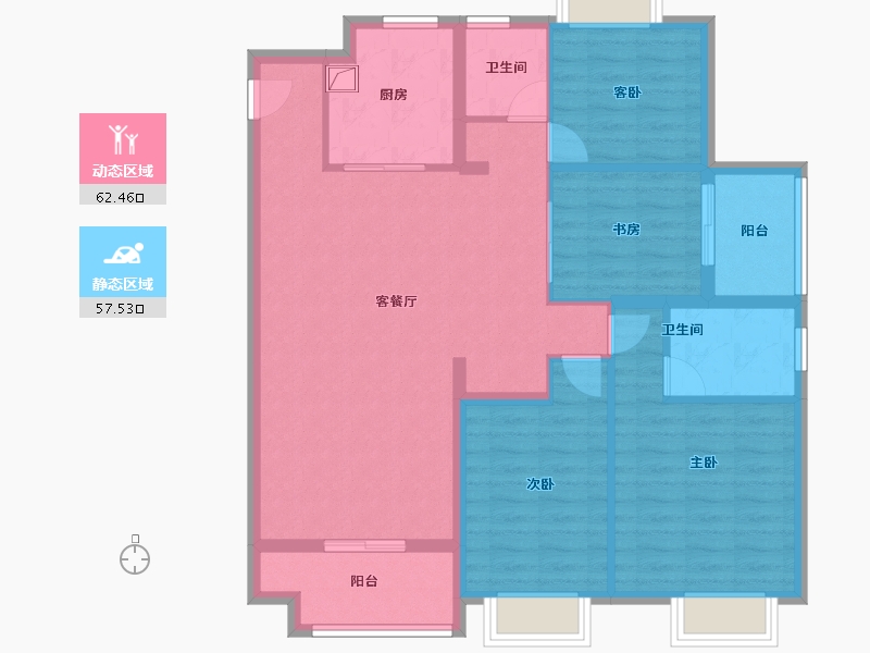 江苏省-南京市-华侨城翡翠天域-108.00-户型库-动静分区