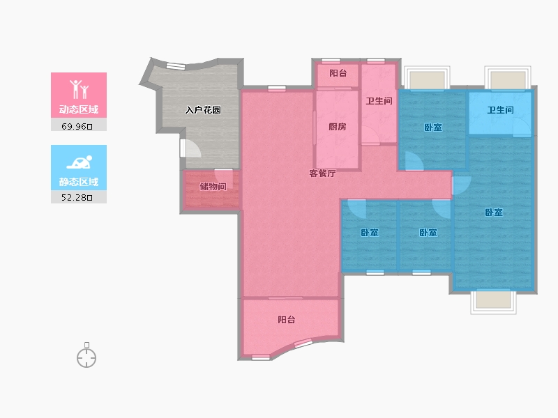 广东省-深圳市-金泓凯旋城-124.42-户型库-动静分区