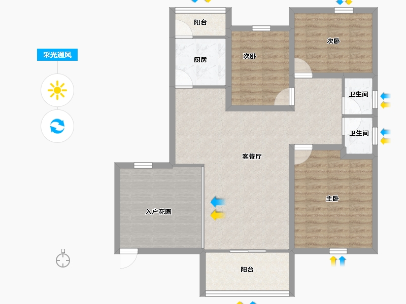 广东省-深圳市-英伦名苑(三期)-99.06-户型库-采光通风