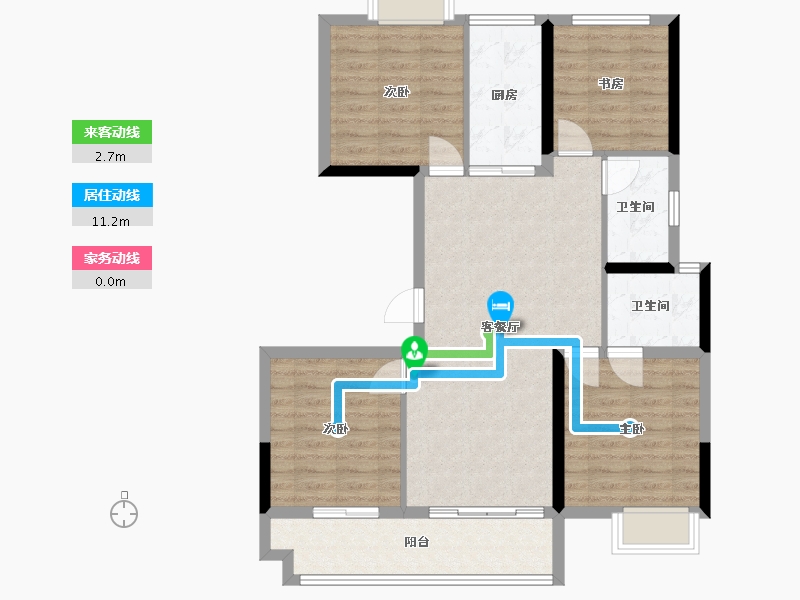 福建省-福州市-平潭鲁能公馆-91.99-户型库-动静线