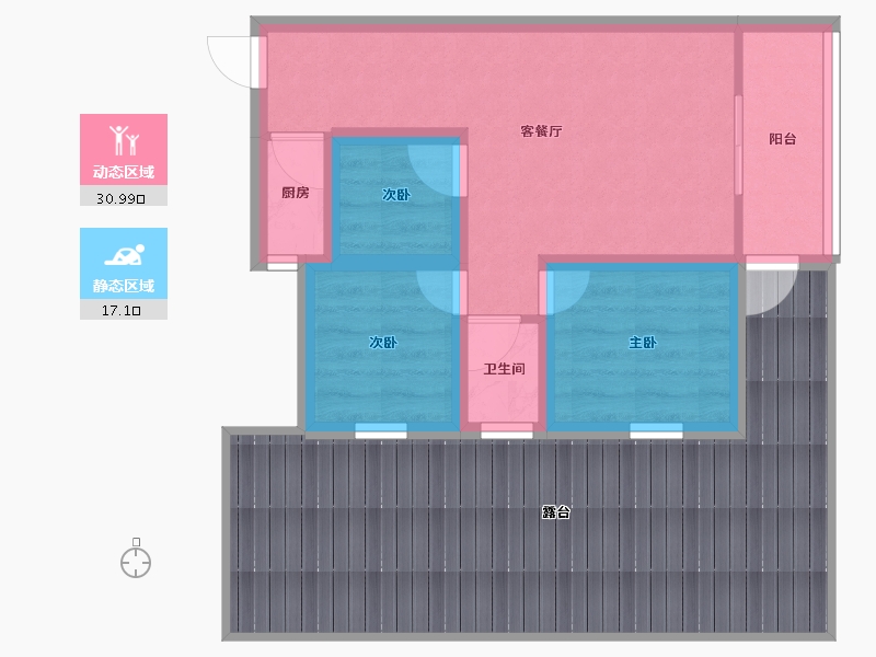 广东省-深圳市-新城市花园-71.38-户型库-动静分区