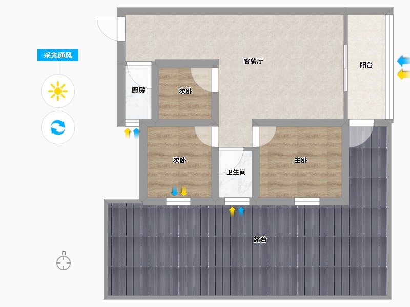 广东省-深圳市-新城市花园-71.38-户型库-采光通风