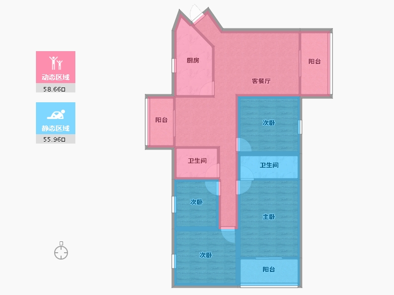 广东省-深圳市-锦绣江南一二三期-101.41-户型库-动静分区