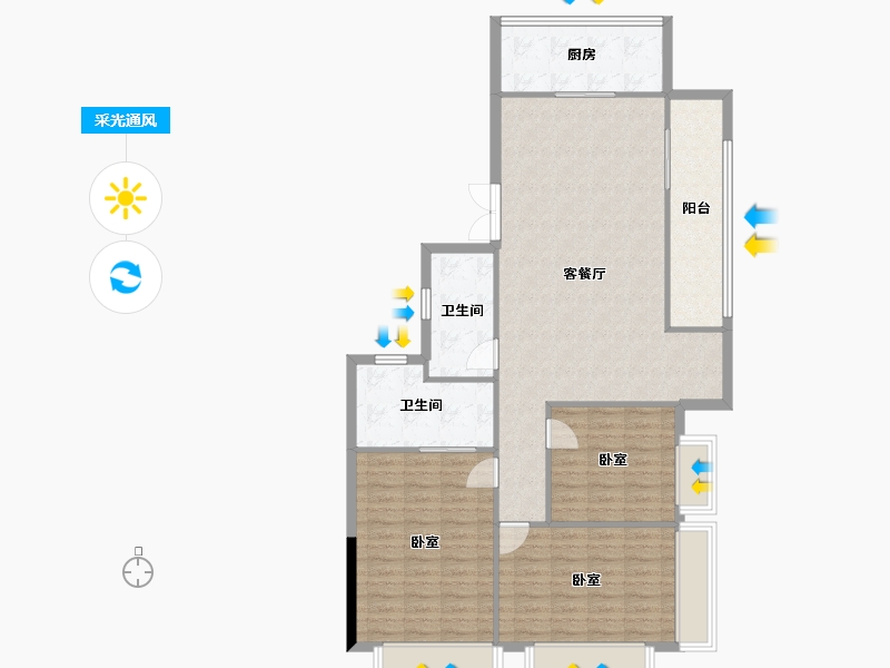 湖北省-武汉市-国铁城投·国樾滨江-114.93-户型库-采光通风